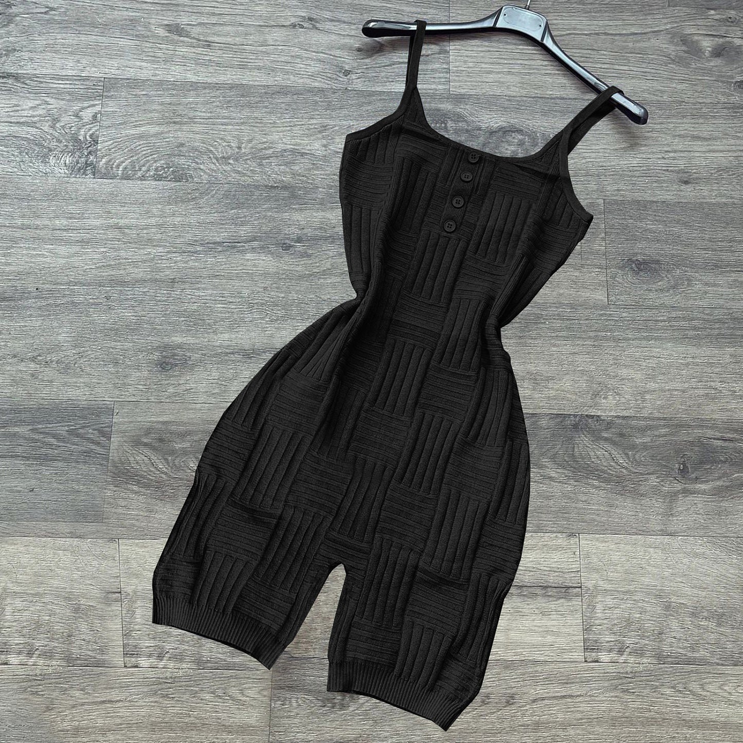 PREORDER Knitted Wool Spaghetti Strap Rompers