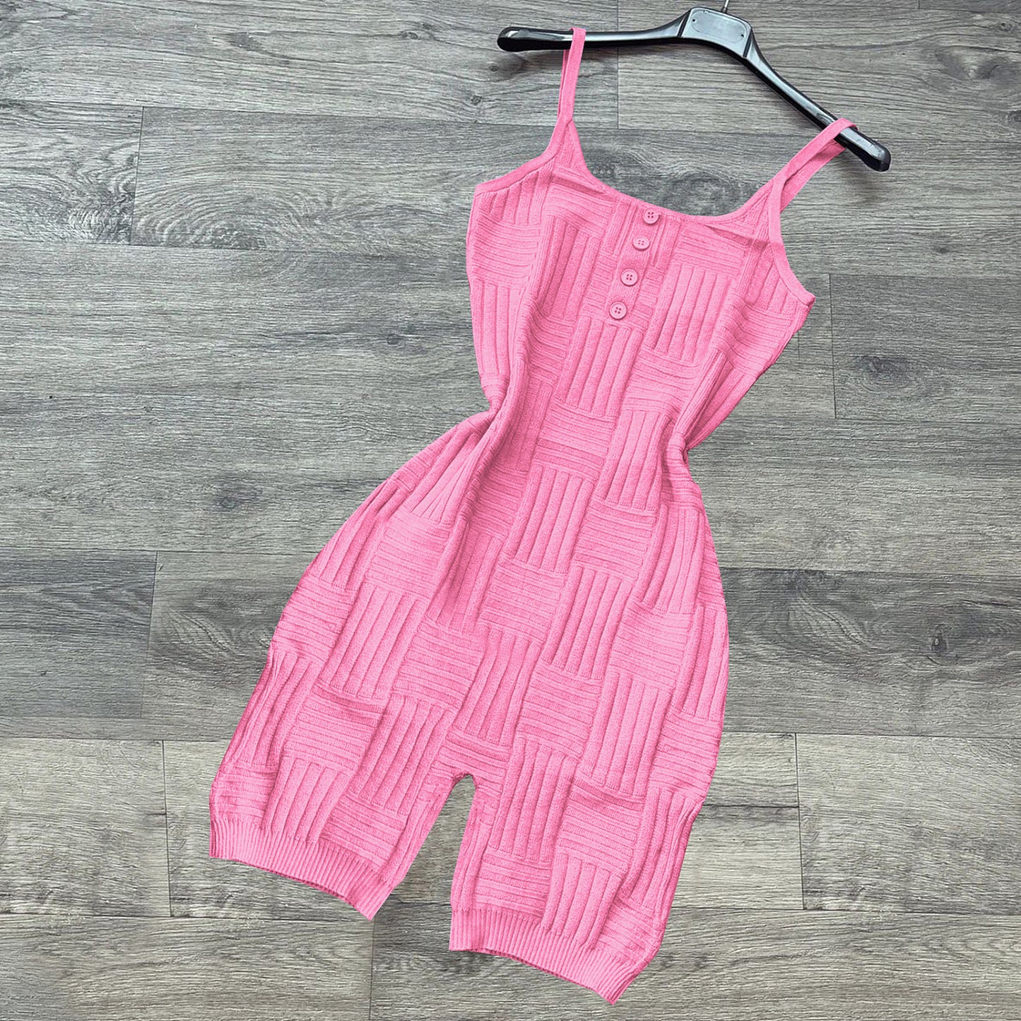 PREORDER Knitted Wool Spaghetti Strap Rompers