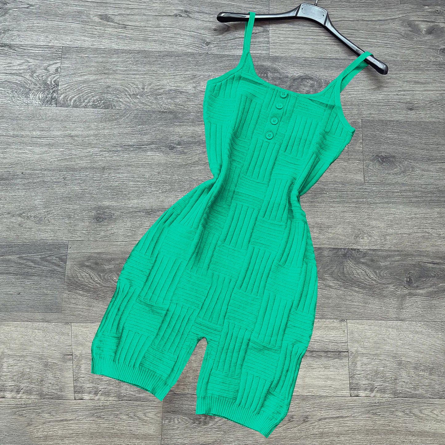 PREORDER Knitted Wool Spaghetti Strap Rompers